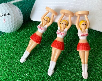 Caddy Cheerleader Golf Tees - Outil de réparation de divot accessoire de golf, golf de petit ami, golf de mari, golf de papa, cadeau de golf, marqueur de golf, tee de golf