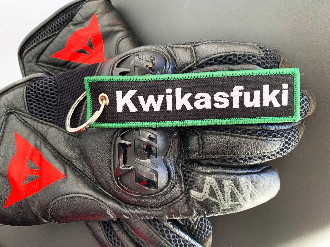 New 200mm Kawasaki KWIKASFUKI Motorbike 4pc Decal Stickers For Bike