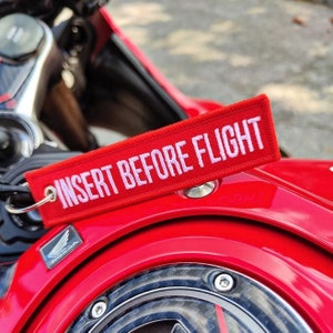 Insert Before Flight Motorcycle Gift Car key ring Motorbike key tag Biker gift Ride keytag Motorcycle keychain funny gift jet tag flight tag