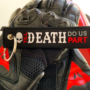 Till death do us part Motorcycle Gift Car key ring Motorbike key tag Biker gift Rider keytag Motorcycle keychain funny gift