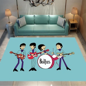 The Beatles Rug,Music Rug,Fan Rug,The Beatles Gift Rug,Best Selling The Beatles,For Living Room Rug,Music Studio,Rug,Non Slip Rug,Custom Rug