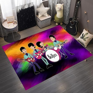 The Beatles Rug, Music Rug, Fan Rug, The Beatles Gift Rug, Best Selling The Beatles, For Living Room Rug, Non Slip Rug, Custom Rug