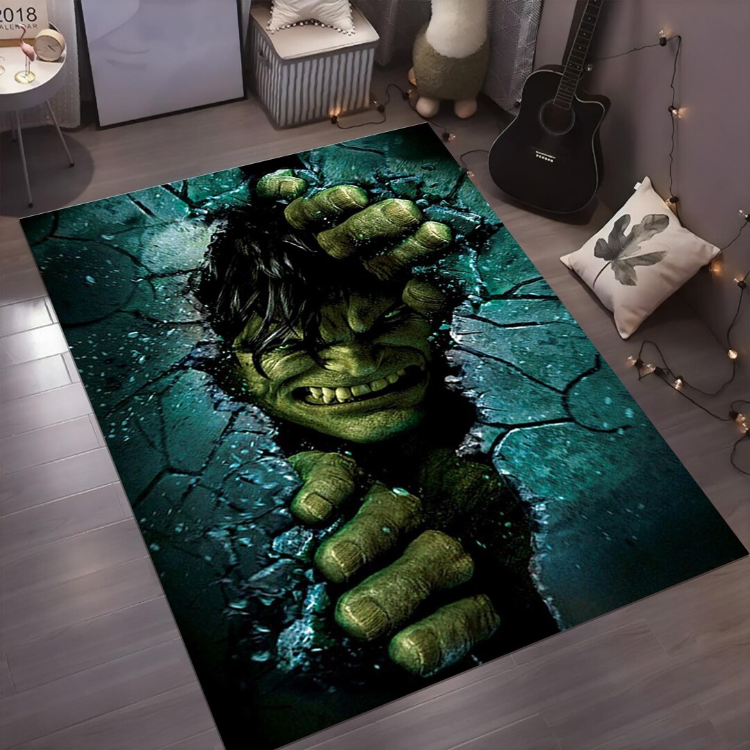 Hulk Rug: Kids Room Decor, Super Hero Design - Etsy
