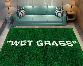 Wet Grass Rug, Grass Pattern, Grass Looking  Balcony Rug, Terrace Rug, For Living Room Rug, Kitchen Rug, Office Rug, Gift Rug, Custom Rug