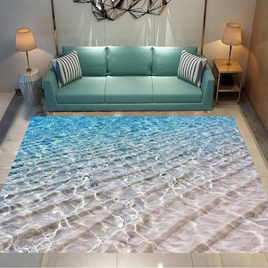 Ocean Wave Rug: Nautical Summer Home Decor