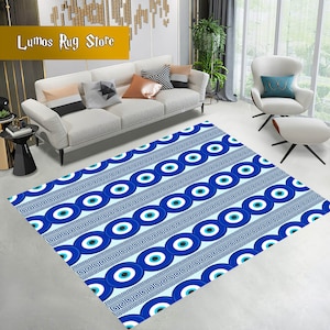Evil Eye Rug, Eye Patterned Rug, Evil Eye, Custom Rug, Minimalist Rug, Decorative Rug, Living Room Rug, Birthday Gifts, Non-Slip Rug