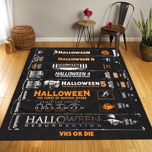 Horror Movie Rug: Retro VHS Halloween Rug