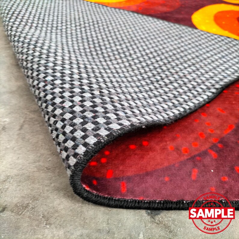 Groovy 70s Rug: Psychedelic Wavy Design image 6