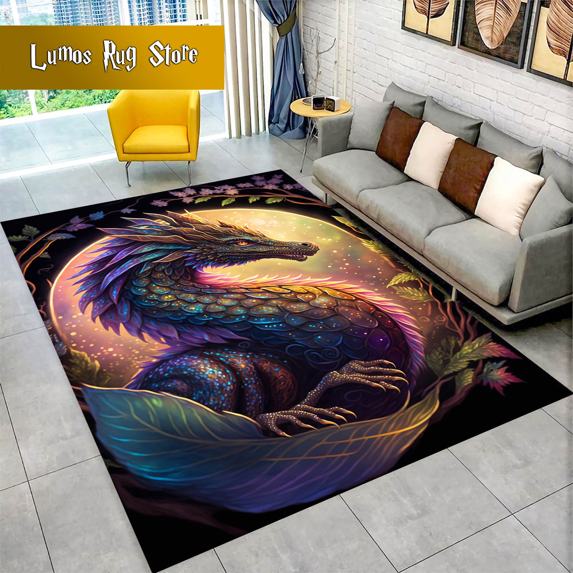 ドラゴンラグ、スカル&ドラゴンエリアラグ、フルサイズ3 x 5 4 x 6 5 x 8フィートノンスリップフロアマットソフトレストエリアリビングダイニング用ドアマッ ドラゴンラグ、スカル\u0026ドラゴンエリアラグ、フルサイズ3 x 5 4 x 6 5 x