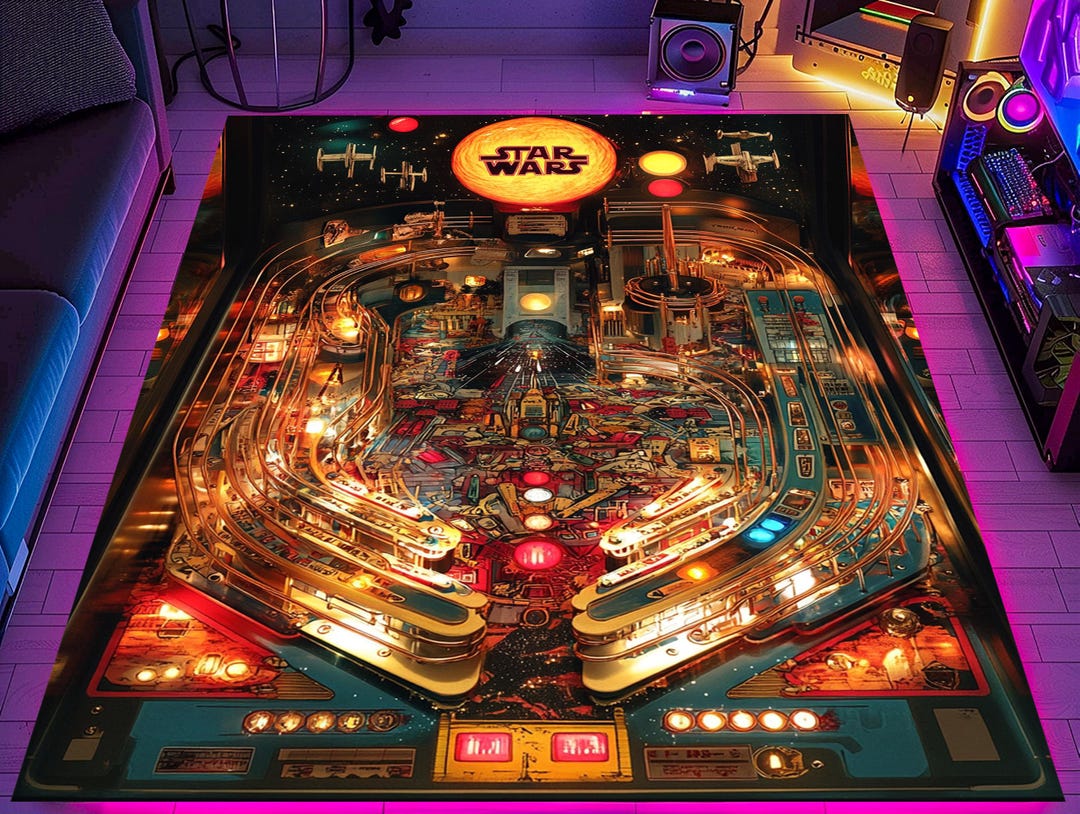 Pinball Playfield Rug,pinball Rug,star Wars Pinball Rug,pinball Decor ...