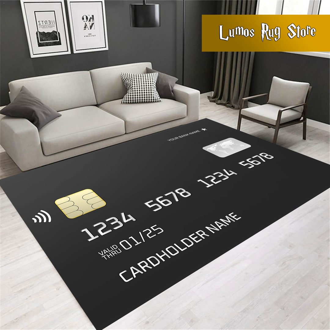 Bank Card, Bankcard Rug, Bank Card Rug, Home Decor, for Living Room Rug ...