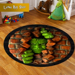 Superhero Rug, Super Hero Rug, Kids Room Rug, For Living Room Rug, Hulk Pattern Rug, Legandary Rug, Birthday Gifts,