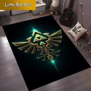 Legend Of Zelda Rugs, Gamer Rug, Gift For Gamer Rug, Zelda Gamer Rug, Game Room Rug, Boy Room Rugs, For Living Room Rug, Kids Room Rugs
