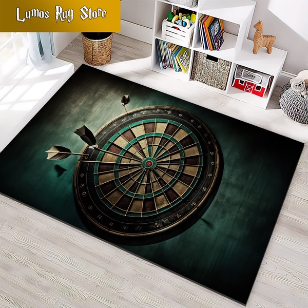 Dartboard Rug, Target Board Rug, Playroom Darts Rug, Living Room Rug, Game Decor Rug, Sport Fan Clubs Decor, Teen Room Rug, Custom Rug