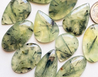 Natural PREHNITE Cabochon Wholesale Lot By Weight With Different Shapes And Sizes Used For Jewelry Making