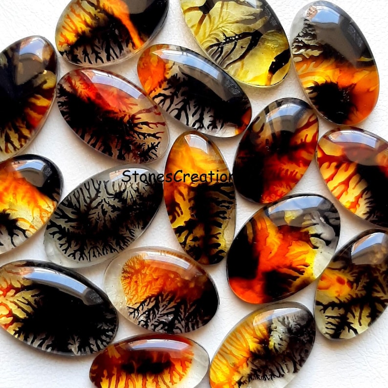 New Scenic Agate Doublet Cabochon Wholesale Lot, Treated Scenic Agate Doublet By Weight With Different Shapes And Sizes For Jewelry Making image 1