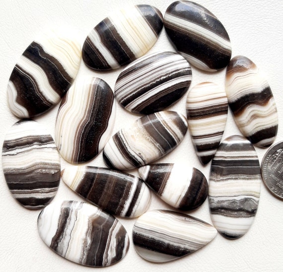 New Zebra Calcite Cabochon Wholesale Lot By Weight With Different Shapes And Sizes Used For Jewelry Making