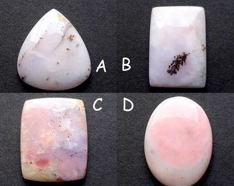 Cabochon d'opale rose, pierres précieuses en vrac, cabochon d'opale rose naturelle AAA+ pour bijoux faits main et emballage métallique- SC3400-SC3403