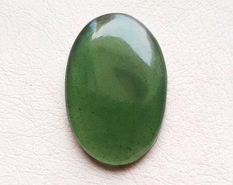 Green Serpentine Cabochon Loose Gemstone | Size : 31X21X5 MM | Green Serpentine Cabochon For Jewelry Making and Wire Wrap - SC4210