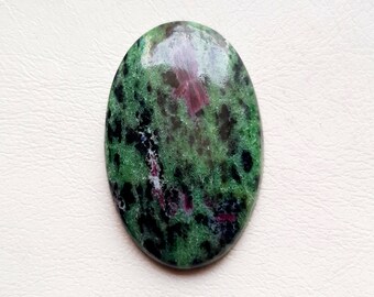 Ruby Zoisite Cabochon Loose Gemstone | Size : 42X27X6 MM | Natural Ruby Zoisite Cabochon For Jewelry Making and Wire Wrap - SC4218