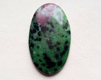 Ruby Zoisite Cabochon Loose Gemstone | Size : 42X25X4 MM | Natural Ruby Zoisite Cabochon For Jewelry Making and Wire Wrap - SC4215