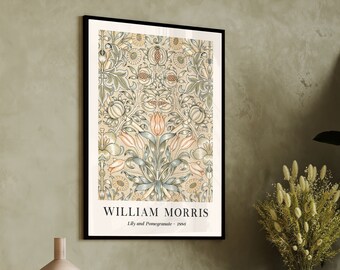 William Morris Botanical Print: Art Nouveau Vintage Flower Poster