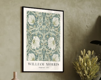 William Morris Print: Art Nouveau Botanical Flower Poster