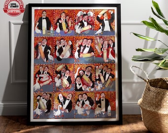Guy Buffet Martini Abstract Poster, Framed Vintage Bar Decor