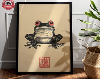 Matsumoto Hoji Frog Print: Vintage Japanese Animal Art