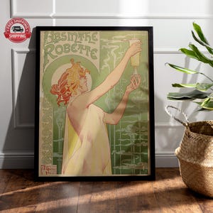 Absinthe Robette Art Nouveau Poster: Vintage French Liquor Advertisement