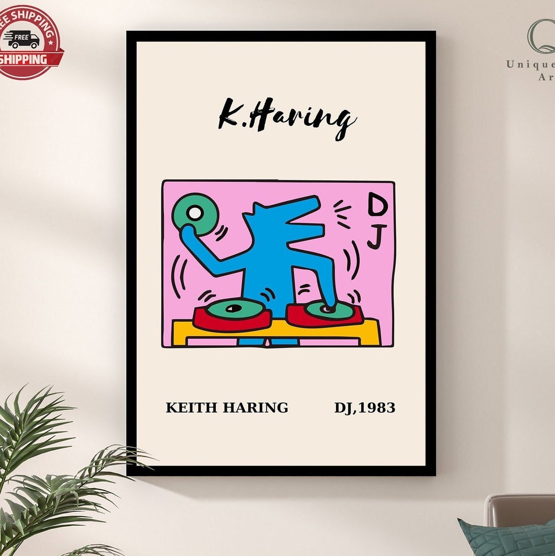 Keith Haring Dj Dog Keith Haring Love, Keith Haring Art Poster, Pop Art