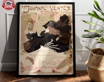 Art Nouveau Aperitif Poster: Vintage French Liquor Advertisement
