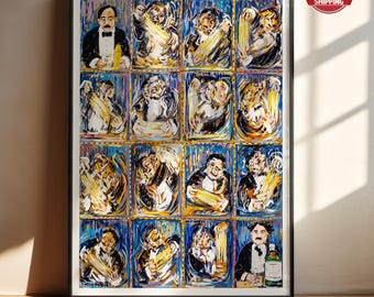 Guy Buffet Martini Print, Vintage Bar Decor Poster