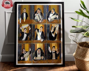Guy Buffet Martini Poster: Framed Vintage Bar Decor, martini artwork