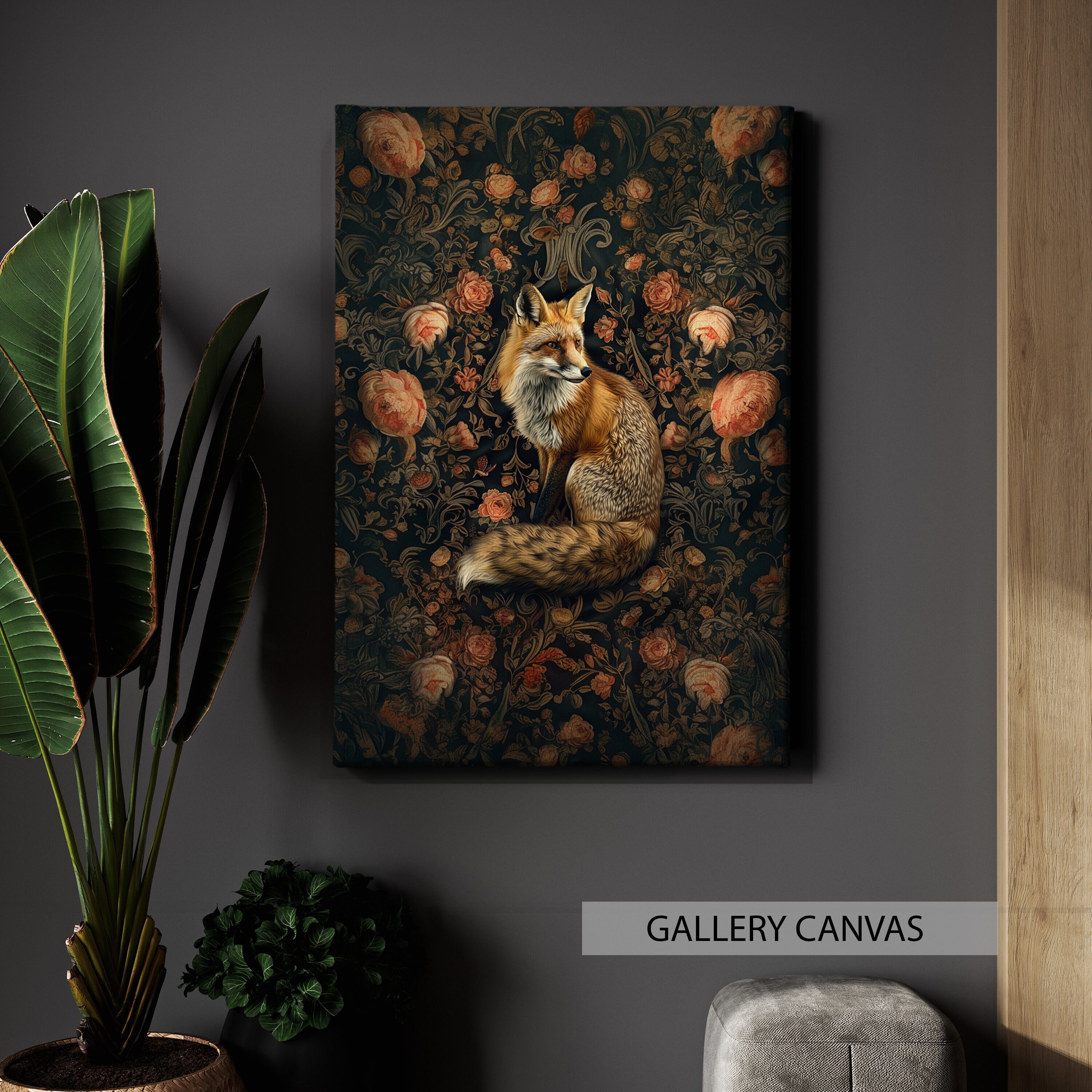 William Morris Inspired Fox Art Print, Fox Print Poster Nature Living ...