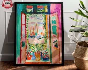 Henri Matisse: Impresión de ventana abierta: Póster de arte abstracto fauvista