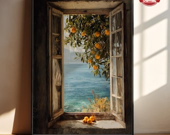 Henri Matisse Print: Open Window, Mediterranean Coastal View