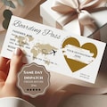 Personalised scratch reveal boarding pass, scratch reveal for a surprise holiday destination, fake pass ticket for birthday gift