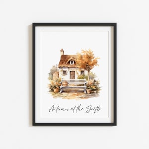 Personalised Autumn home prints, family name, autumn colours wall art, fall decor, autumn wall art, Autumn at the family name, autumn home image 2