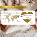 Personalised holiday boarding pass, scratch to reveal surprise, holiday birthday gift, scratch card destination reveal