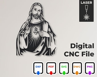 Jesus Face CNC Laser Design: Christian Home Decor (Digital Download)