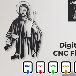 Jesus Face CNC Laser Cut File: Christian Home Decor (Digital Download)