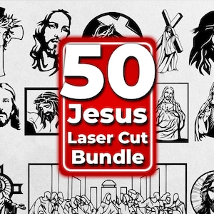 50 Jesus Face Laser Cut Designs: CNC Christian Decor (Digital Download)
