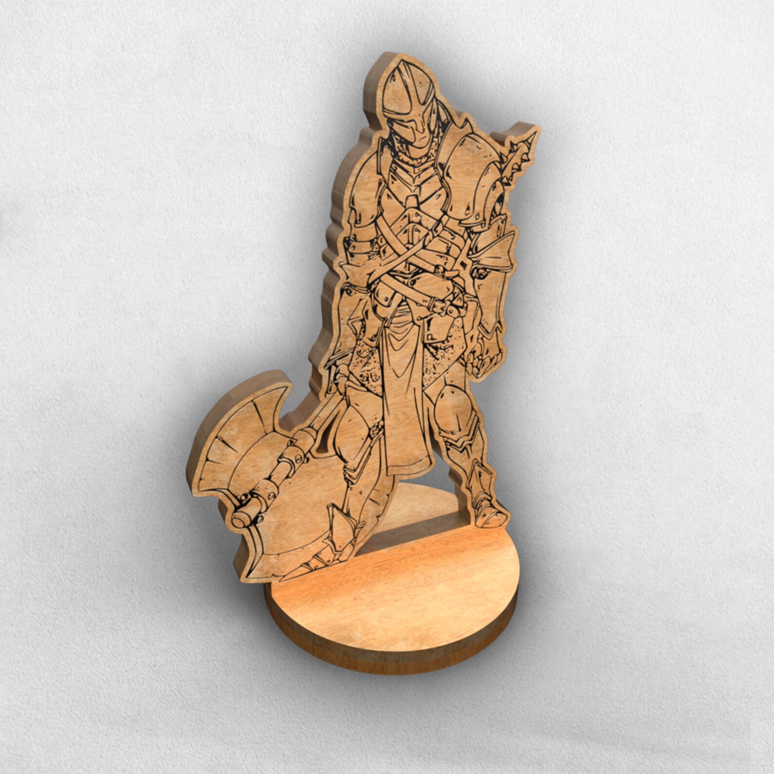 Warrior Miniature CNC Laser Cut File: Dungeons and Dragons RPG (digital ...