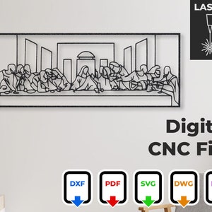 Jesus Last Supper CNC Laser Design: Christian Home Decor (Digital Files)