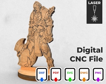 Warrior Miniature CNC Laser Cut File: Dungeons and Dragons RPG (Digital Download)
