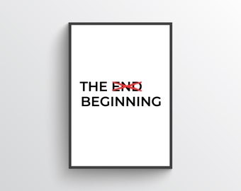 Growth Mindset Poster, The Beginning Stoicism Art (Digital Download)