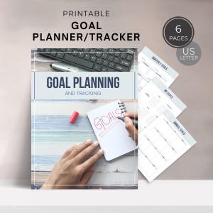 Printable Goal Planner: Quarterly & Yearly Tracker (Digital Download PDF)