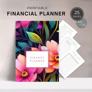 Finance Planner Printable, Budget Tracker PDF, Personal Finance, Paycheck Planner, Instant Download, Money Management, A4 and US