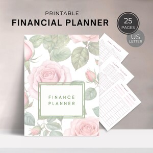 Printable Finance Planner US Letter Size, Monthly Budget Tracker, Bill Organizer, Debt Snowball, Money Management